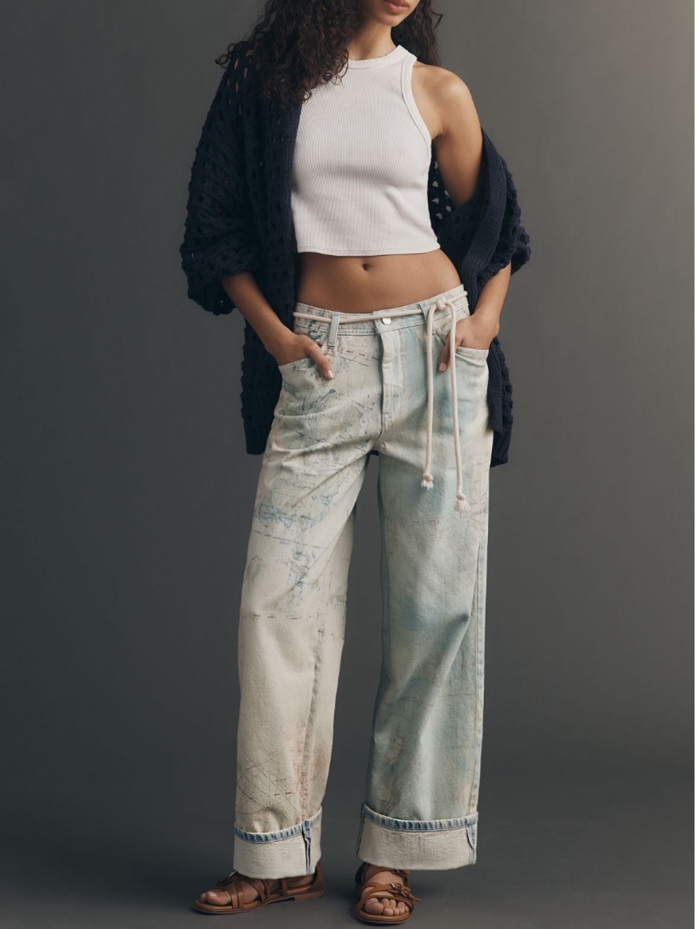 Pilcro High-Rise Slouch Wide-Leg Map Pattern Jeans
SKU #4122951690155